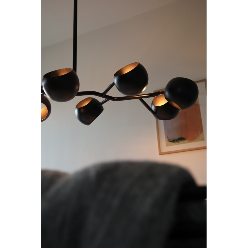 Markslöjd 108852 - Riippukattokruunu EDGAR 8xE14/40W/230V musta