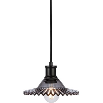 Markslöjd 108854 - Kattokruunu johdossa NOVIA 1xE27/40W/230V musta/savuinen