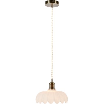 Markslöjd 108857 - Kattokruunu johdossa KURAGE 1xE27/40W/230V messinki/valkoinen