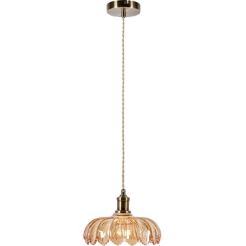 Markslöjd 108858 - Kattokruunu johdossa KURAGE 1xE27/40W/230V messinki/savuinen beige