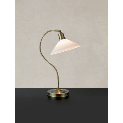 Markslöjd 108863 - Pöytävalaisin VELA 1xE27/40W/230V messinki/valkoinen