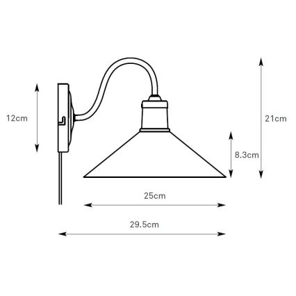 Markslöjd 108865 - Seinävalaisin VELA 1xE27/40W/230V messinki/valkoinen