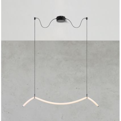 Markslöjd 108873 - himmennettävä LED-riippuvalaisin vaijerilla MELT LED/13W/230V 112 cm, musta