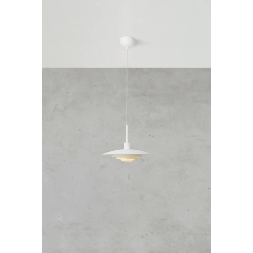 Markslöjd 108874 - Riippuvalaisin PINY 1xE27/60W/230V, halkaisija 35 cm, valkoinen