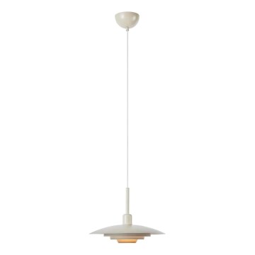 Markslöjd 108875 - Riippuvalaisin vaijerilla PINY 1xE27/60W/230V, halkaisija 35 cm, beige