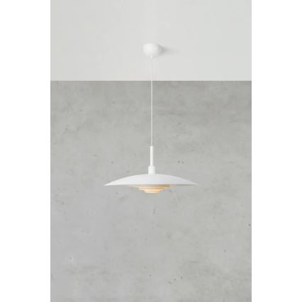 Markslöjd 108876 - Riippuvalaisin vaijerilla PINY 1xE27/60W/230V Ø 57 cm valkoinen