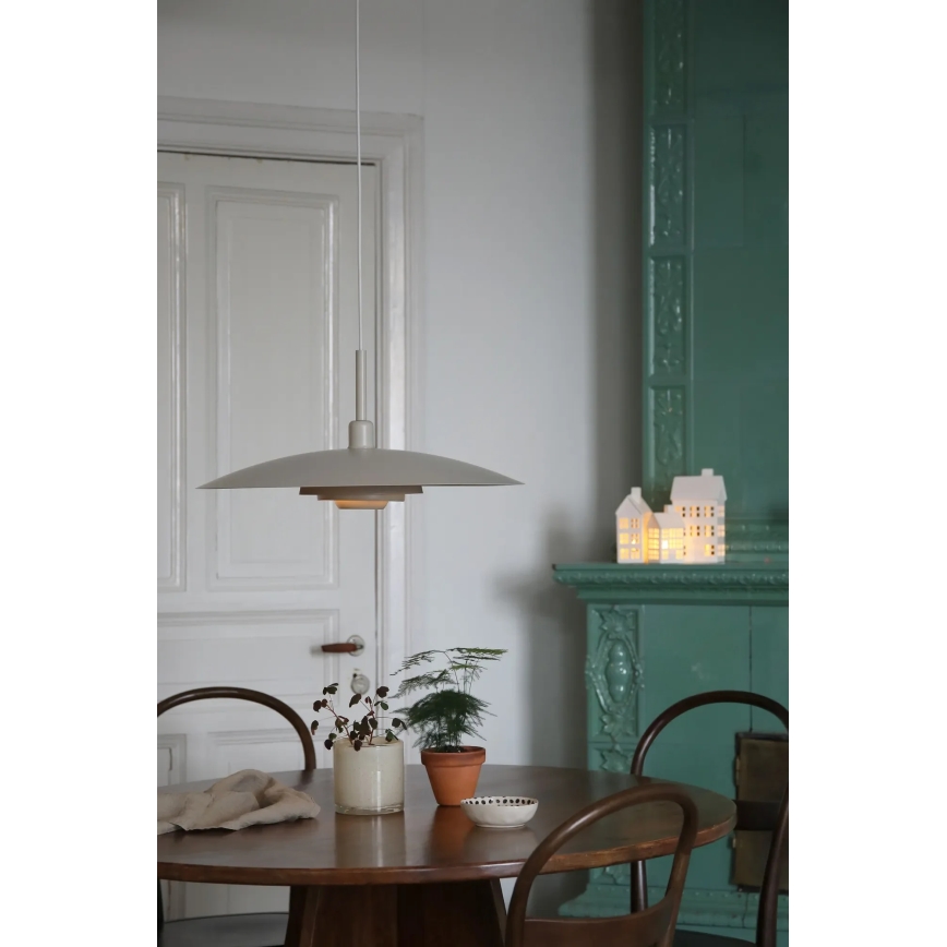 Markslöjd 108877 - Riippuvalaisin PINY kaapelikiinnityksellä 1xE27/60W/230V halkaisija 57 cm beige