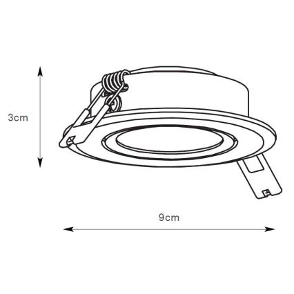 Markslöjd 108885 - LED-himmennettävä kylpyhuoneen alakattoon upotettava valaisin PLUTO LED/4,9W/230V CRI 90 IP44 valkoinen