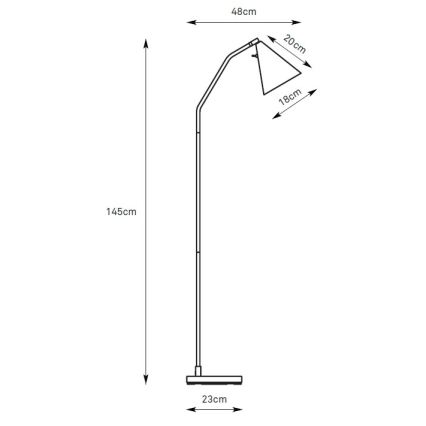Markslöjd 108891 - himmennettävä LED-lattiavalaisin FUNIL LED/4,9W/230V CRI 90 harmaa