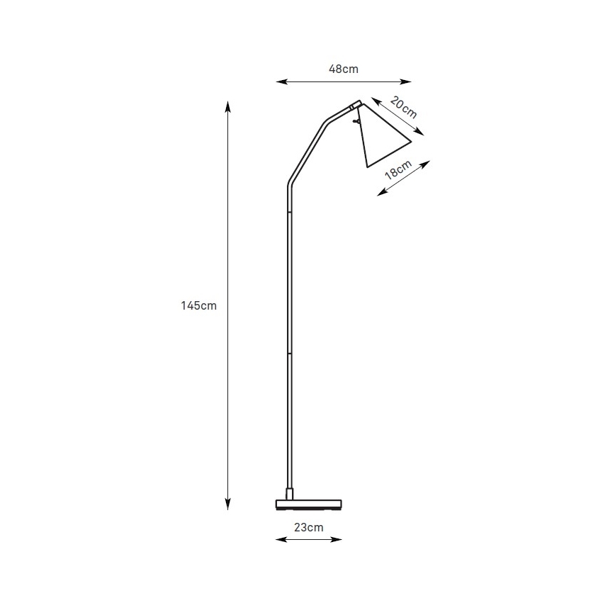 Markslöjd 108891 - himmennettävä LED-lattiavalaisin FUNIL LED/4,9W/230V CRI 90 harmaa