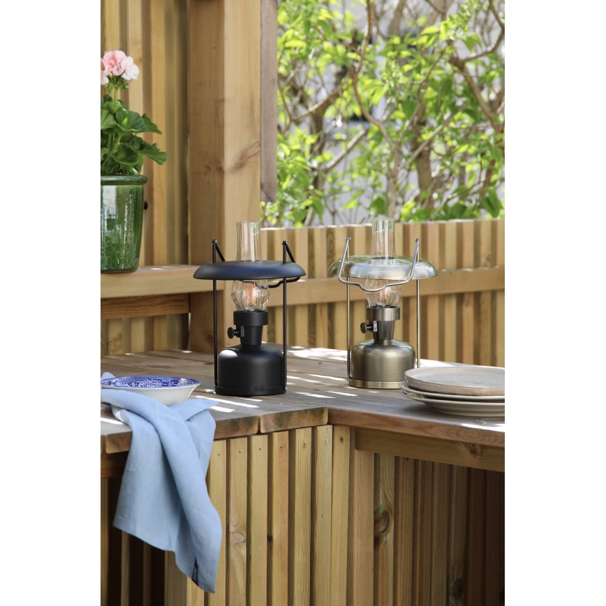 Markslöjd 108893 - LED himmennettävä ulkokäyttöinen ladattava pöytälamppu FANOS LED/2,5W/3,7V 4000 mAh IP44 musta