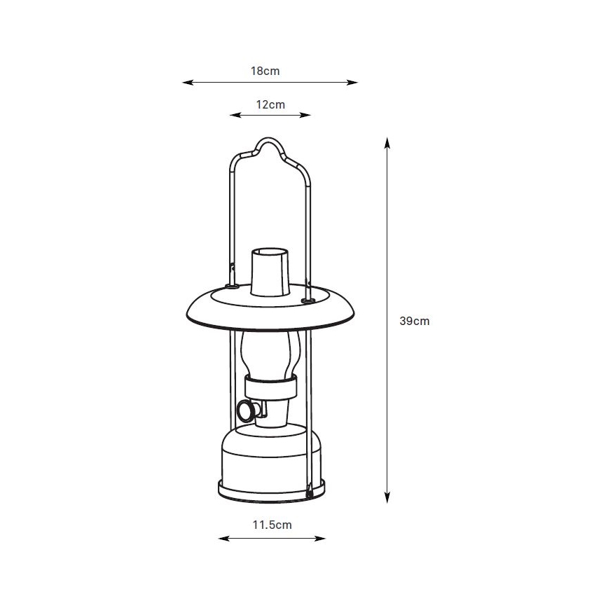 Markslöjd 108893 - LED himmennettävä ulkokäyttöinen ladattava pöytälamppu FANOS LED/2,5W/3,7V 4000 mAh IP44 musta