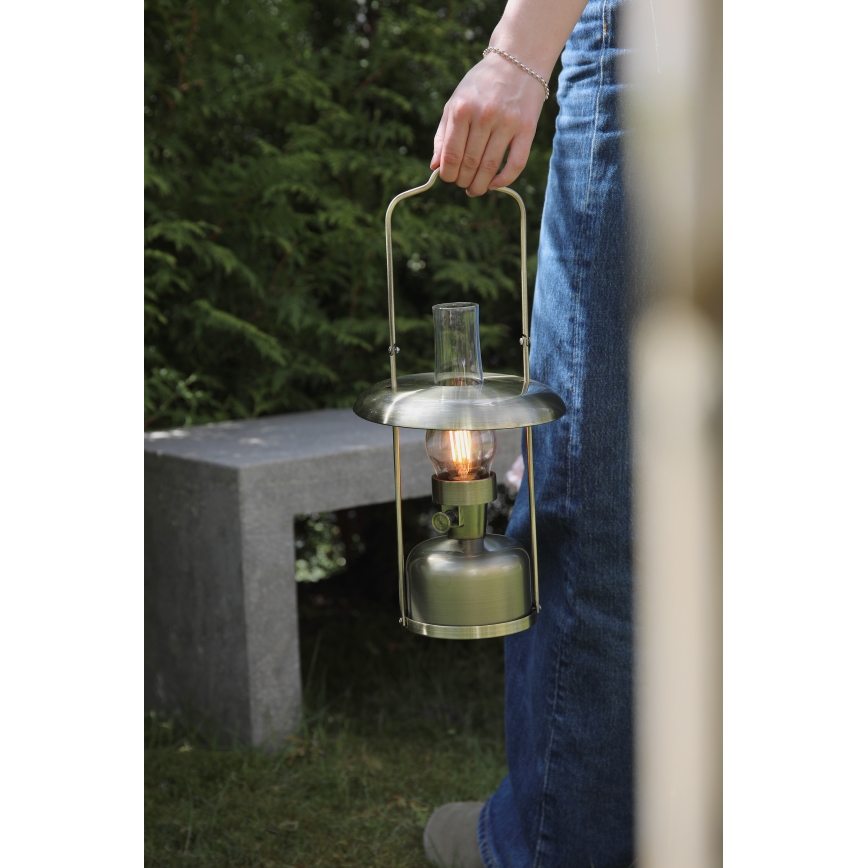 Markslöjd 108894 - LED-himmennettävä ulkokäyttöön ladattava pöytälamppu FANOS LED/2,5W/3,7V 4000 mAh IP44 messinki