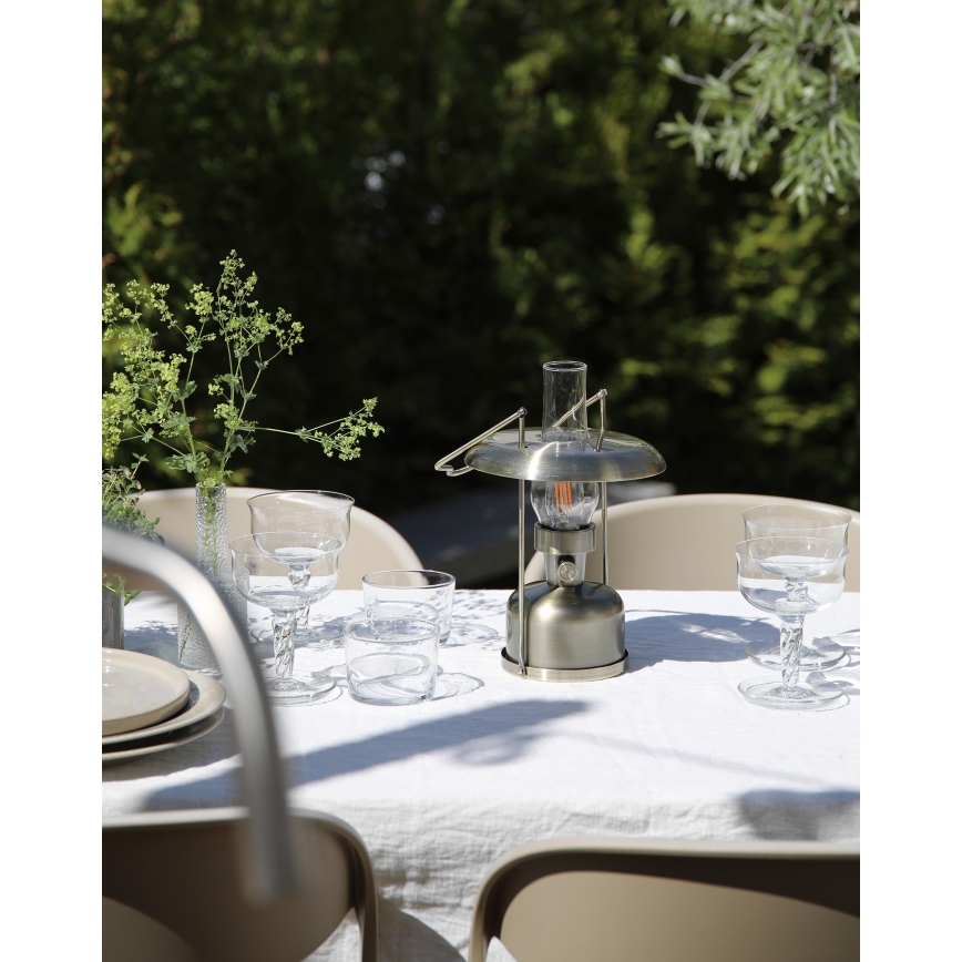 Markslöjd 108894 - LED-himmennettävä ulkokäyttöön ladattava pöytälamppu FANOS LED/2,5W/3,7V 4000 mAh IP44 messinki