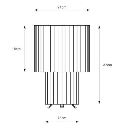 Markslöjd 108895 - CATIS pöytävalaisin 1xE27/60W/230V 32 cm valkoinen
