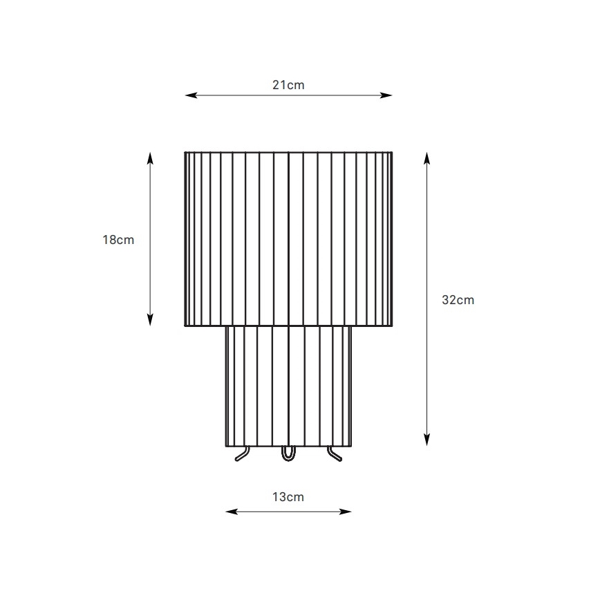 Markslöjd 108895 - CATIS pöytävalaisin 1xE27/60W/230V 32 cm valkoinen
