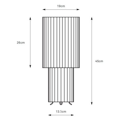 Markslöjd 108897 - Pöytälamppu CATIS 1xE27/60W/230V 45 cm valkoinen