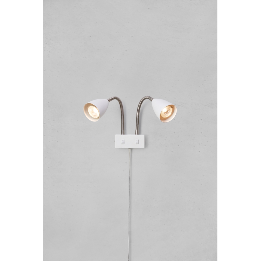 Markslöjd 108900 - CIRO-seinäspotti 2x GU10/7W/230V, valkoinen