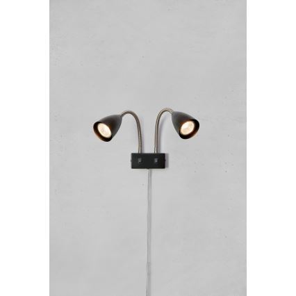 Markslöjd 108901 - Seinään asennettava kohdevalaisin CIRO 2xGU10/7W/230V musta