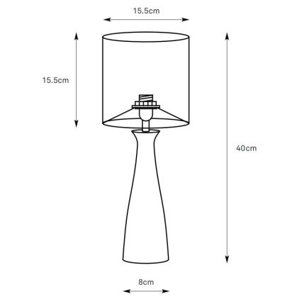 Markslöjd 108906 - Pöytälamppu BIRILLO 1xE14/60W/230V kermanvärinen