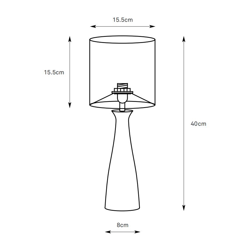 Markslöjd 108906 - Pöytälamppu BIRILLO 1xE14/60W/230V kermanvärinen