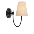 Markslöjd 108907 - Seinävalaisin AMAR 1xE14/40W/230V pellava/musta