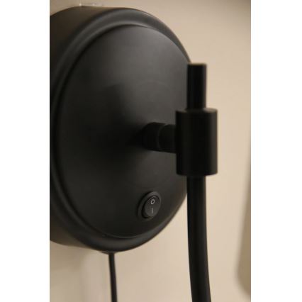 Markslöjd 108907 - Seinävalaisin AMAR 1xE14/40W/230V pellava/musta