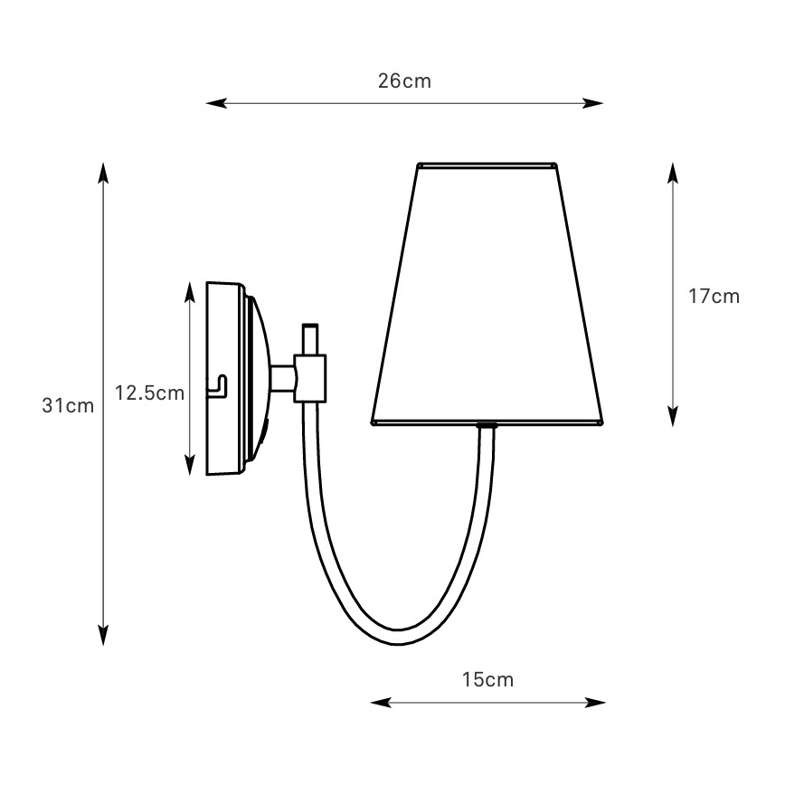 Markslöjd 108907 - Seinävalaisin AMAR 1xE14/40W/230V pellava/musta
