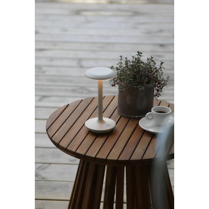 Markslöjd 108917 - LED Himmennettävä ulko ladattava pöytävalaisin PETIT LED/2W/1800 mAh 2200/2700/3000K IP44 harmaa