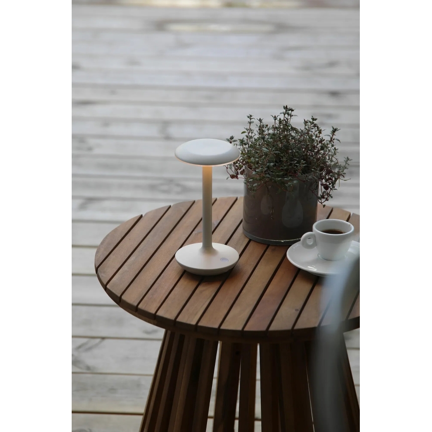 Markslöjd 108917 - LED Himmennettävä ulko ladattava pöytävalaisin PETIT LED/2W/1800 mAh 2200/2700/3000K IP44 harmaa