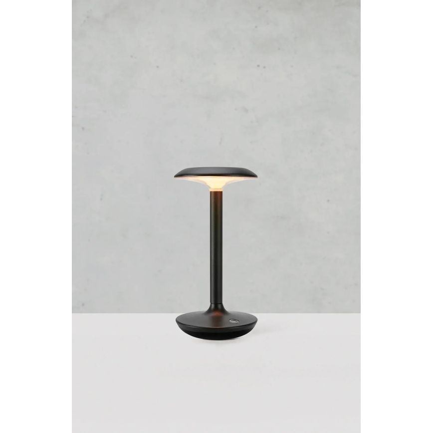 Markslöjd 108918 - LED Himmennettävä ulko ladattava pöytävalaisin PETIT LED/2W/1800 mAh 2200/2700/3000K IP44 musta