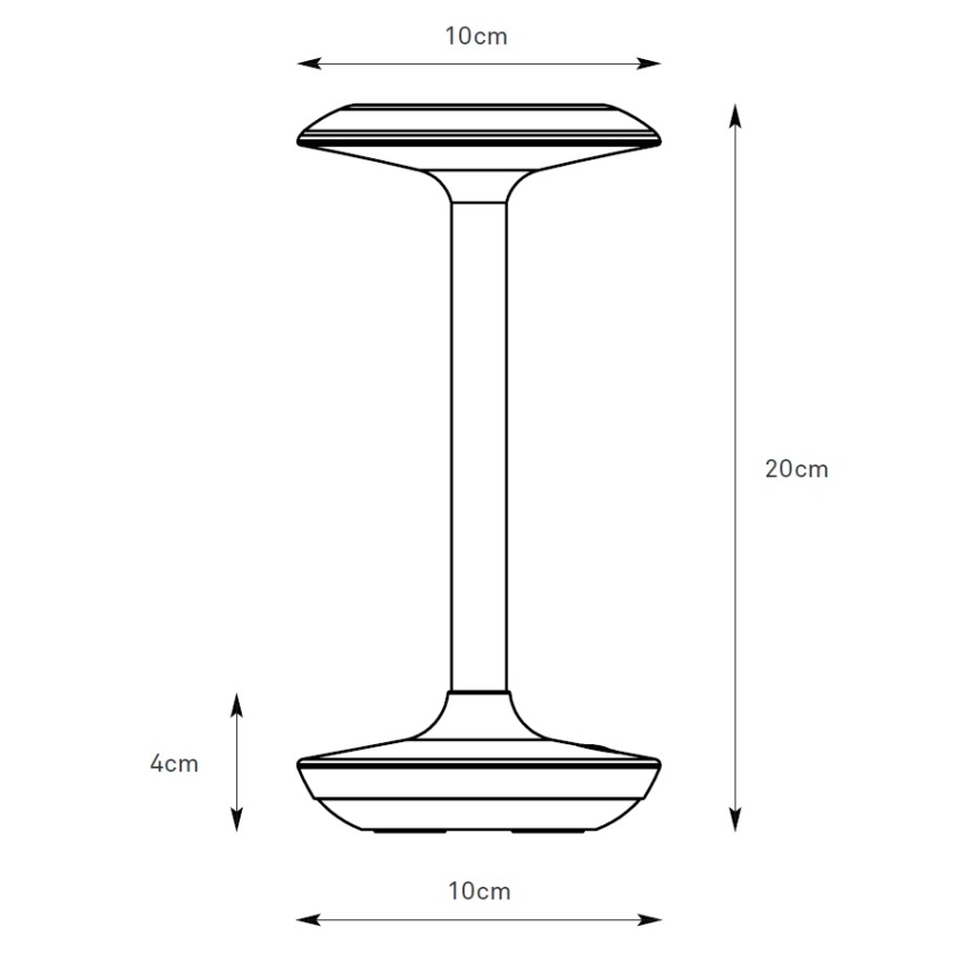 Markslöjd 108918 - LED Himmennettävä ulko ladattava pöytävalaisin PETIT LED/2W/1800 mAh 2200/2700/3000K IP44 musta