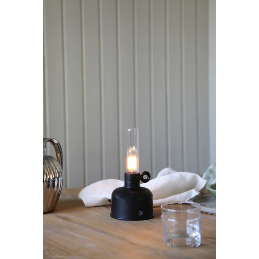 Markslöjd 108919 - LED Himmennettävä ulko ladattava pöytävalaisin ASTRID LED/2W/1200 mAh IP44 musta