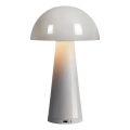 Markslöjd 108950 - FUNGI himmennettävä ladattava LED-pöytävalaisin LED/1,5W/5V 2000 mAh IP44 harmaa