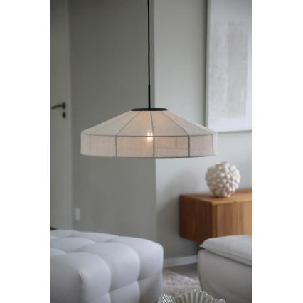 Markslöjd 108955 - Riippuvalaisin vaijerilla ALIA 1xE27/60W/230V pellava/musta