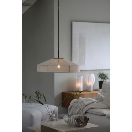 Markslöjd 108955 - Riippuvalaisin vaijerilla ALIA 1xE27/60W/230V pellava/musta