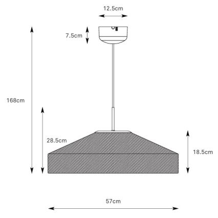 Markslöjd 108955 - Riippuvalaisin vaijerilla ALIA 1xE27/60W/230V pellava/musta
