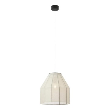 Markslöjd 108956 - Riippuvalaisin johdolla AIKO 1xE27/60W/230V pellava/musta