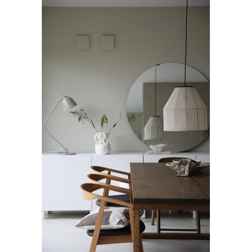 Markslöjd 108956 - Riippuvalaisin johdolla AIKO 1xE27/60W/230V pellava/musta