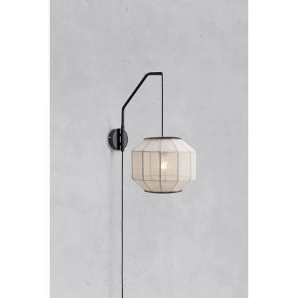 Markslöjd 108957 - Seinävalaisin ASUKA 1xE27/60W/230V pellava/musta