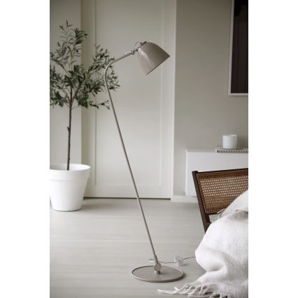 Markslöjd 108966 - Lattiavalaisin TILT 1xE27/60W/230V harmaa