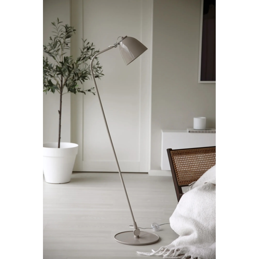 Markslöjd 108966 - Lattiavalaisin TILT 1xE27/60W/230V harmaa