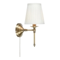 Markslöjd 108968 - Seinävalaisin MANOR 1xE14/40W/230V valkoinen/messinki