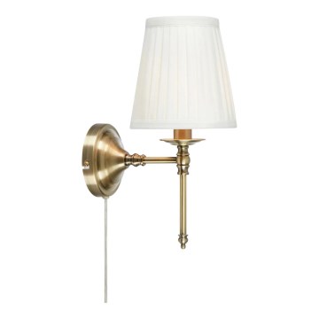 Markslöjd 108968 - Seinävalaisin MANOR 1xE14/40W/230V valkoinen/messinki