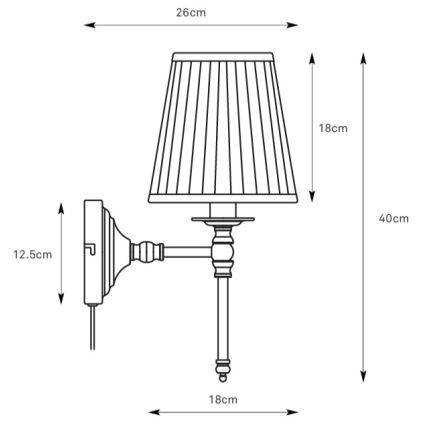 Markslöjd 108968 - Seinävalaisin MANOR 1xE14/40W/230V valkoinen/messinki