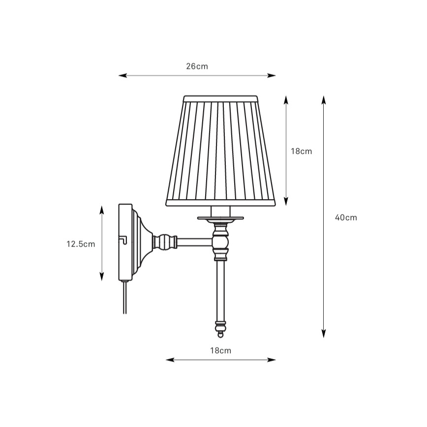 Markslöjd 108968 - Seinävalaisin MANOR 1xE14/40W/230V valkoinen/messinki