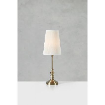 Markslöjd 108969 - Pöytävalaisin NOBLE 1xE14/40W/230V 56 cm valkoinen/messinki
