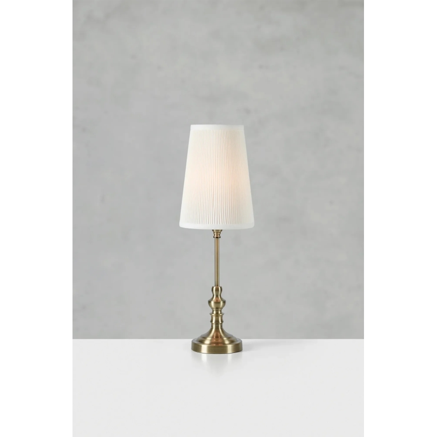 Markslöjd 108969 - Pöytävalaisin NOBLE 1xE14/40W/230V 56 cm valkoinen/messinki