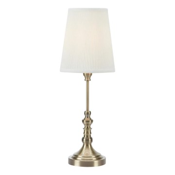 Markslöjd 108970 - NOBLE pöytävalaisin 1xE14/40W/230V 66 cm valkoinen/messinki