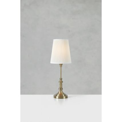 Markslöjd 108970 - NOBLE pöytävalaisin 1xE14/40W/230V 66 cm valkoinen/messinki